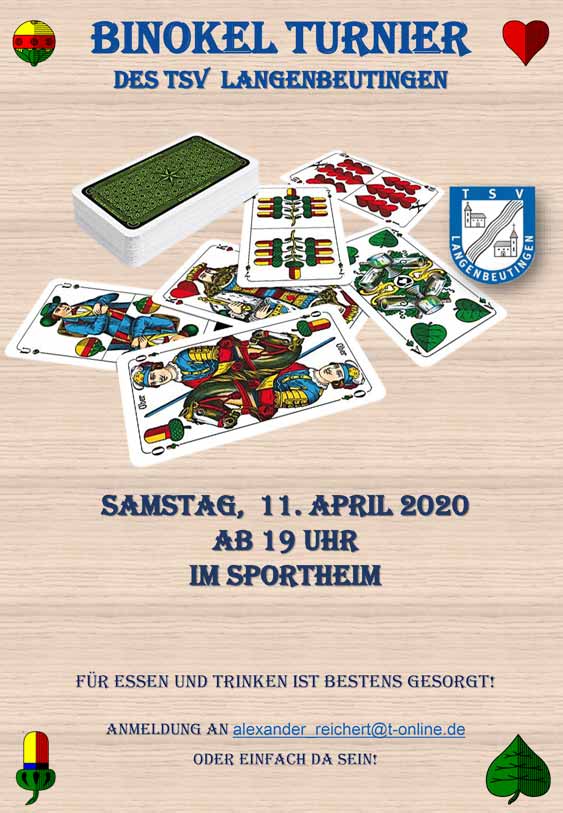 Binokel Turnier des TSV Langenbeutingen